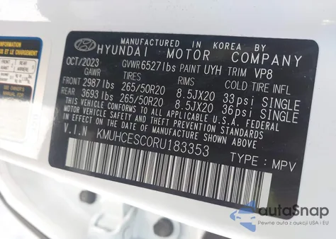 2024 Genesis Gv80 3.5T Awd from USA, damaged, VIN KMUHCESC0RU183353